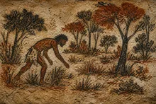 The hunter is searching for the spear